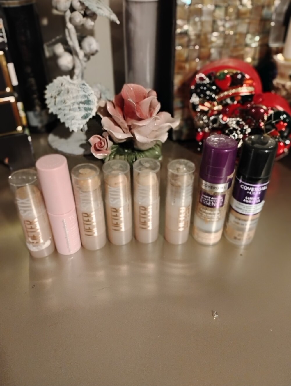 CoverGirl & Flower Brand Neutral Concealer and Primer Bundle - Pink, Beige, Tan